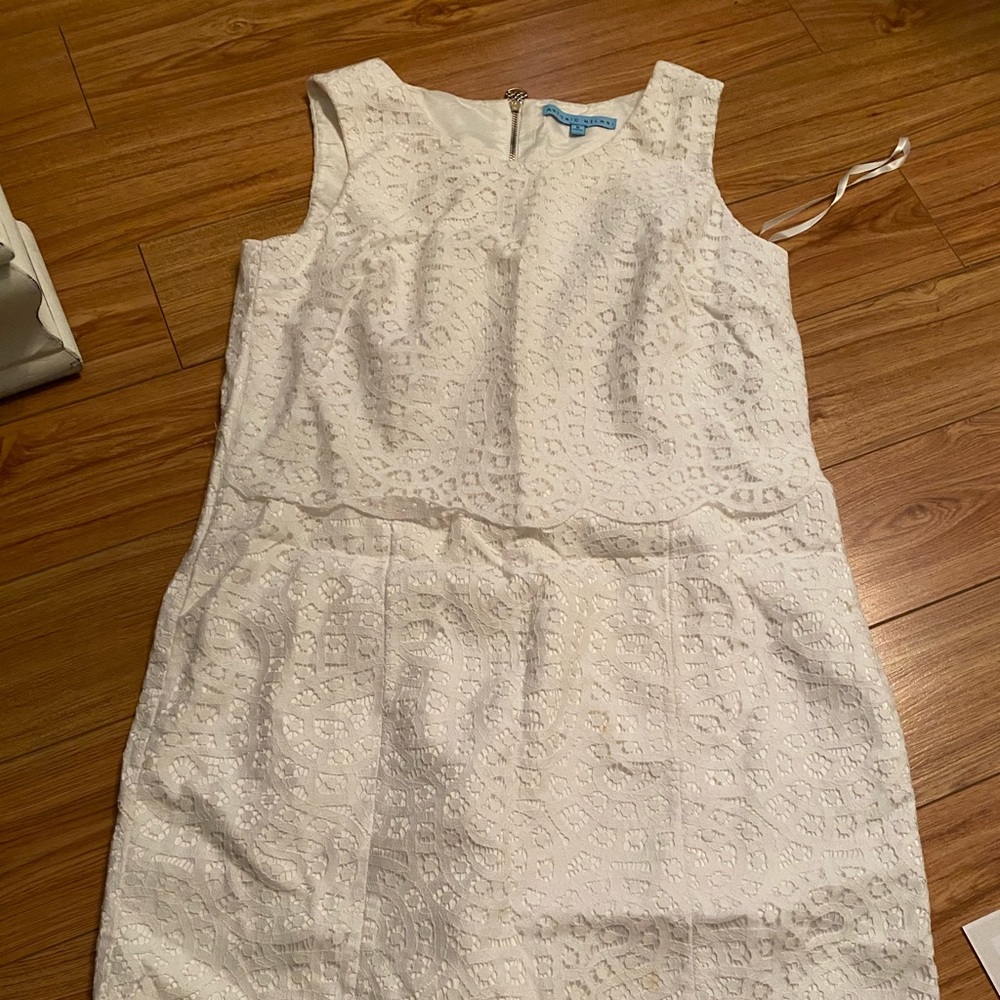 Antoni Meloni white lace dress